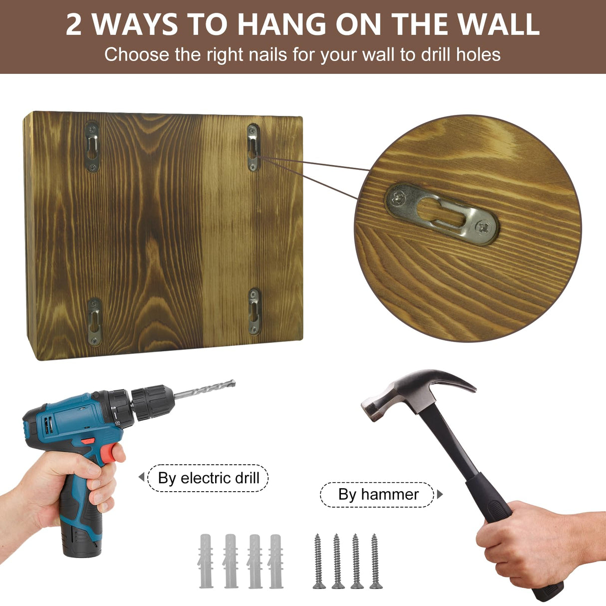 Hidden Wall Gun Safe for Home,BRXOZLE Solid Wooden Hidden Gun Storage,Indoor Concealment Furniture Upgraded 2 in1 Handgun Shelf Picture Frames Box for Home Pistols Handgun Valuables WoodArtSupply