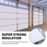 Frienda Garage Door Insulation Set 24 x 48 Inch White Foam Core Insulation Panels Reflective Aluminum Radiant Barrier Thermal Insulation Shield with Adhesive Tape for Greenhouse Attics Walls (16 Pcs) Frienda