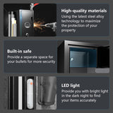 ANXINWEI 5-8 Gun Safe, Rifle Safe with 180°Full Access Door and Inner Cabinet, Large Gun Safe with Dual Alarm and Removable Shelf, Quick Access Gun Locker with LED, Long Shotgun Gun Safes for Home ANXINWEI