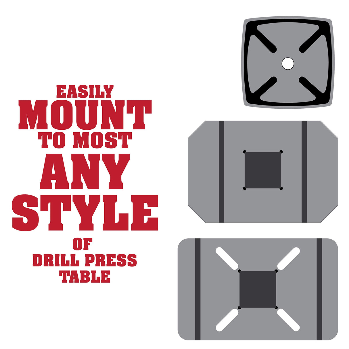 Fulton Deluxe 1 3/8 inch Thick Drill Press Table with Precision Tilt Capable Adjustable Fence System | 2 PVC Tipped Aluminum Hold Downs | Aluminum Flip Stop and Mounting Hardware Fulton