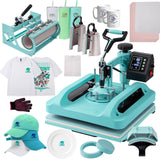 SmarketBuy Heat Press 15x15 Inch, 8 in 1 Heat Press Machine with 30 OZ Tumbler Attachment, Professional Sublimation Machine for T-Shirts, Hats, Tumblers Glass Cans Mugs and Plates SmarketBuy