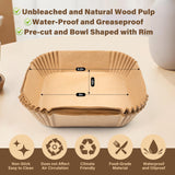 Air Fryer Liners Disposable, 125pcs Non-stick Disposable Airfryer Liners, 8 Inch Unbleached Parchment Paper, Square Air Fryer Paper Liners for 5-8QT Air Fryer, Baking, Roasting Microwave ReLuien