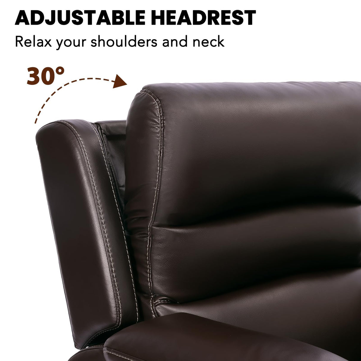 EONIX Real Zero Clearance Wall Hugger Recliners, Power RV Recliner Chairs for Small Spaces, Dual Motor Home Theater Recliners with Massage and Heat, SXXY003992, Dark Brown EONIX