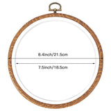 Pllieay 8inch Embroidery Hoop Frame Imitated Wood Embroidery Circle Round Display Frame Ring Cross Stitch Hoops Embroidery Hoops Set for Art Craft Sewing and Hanging, Rug Punch Set Pllieay