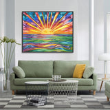 GemZono Diamond Painting Kits for Adults DIY 5D Diamond Art Paint with Round Diamonds Full Drill Sunrise Art Painting Kit for Home Wall Decor Gifts(12x16inch/30×40cm) GemZono