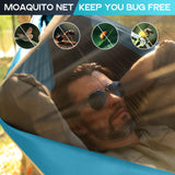 Camping Hammock Mosquito Net,Double & Single Portable Hammocks Hammocks with 2 Tree Straps,Hammock Tent for Travel Camping,Camping Accessories for Indoor Outdoor Hiking Backpacking Backyard Beach HGYI