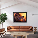 LOMSIOY DIY 5D Diamond Art Kits for Adults, Lion Diamond Painting Kits for Beginner, Animal Diamond Art with Round Full Drill Rhinestone Crafts Gem Arts for Home Wall Decor 12 * 16 inch 1 LOMSIOY