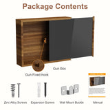 JBBTOOL Hidden G-un Storage Box, Concealment Furniture Wall Safe for Pistols, Solid Wooden Concealment Shelf for Wall with Picture Frame for Valuables or Secret Decor JBBTOOL