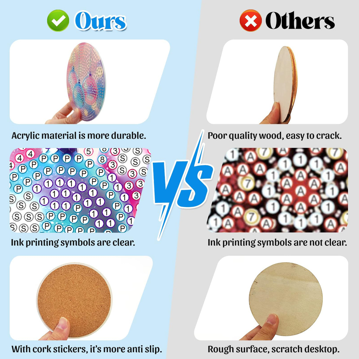 ZTOTZ 8pcs Ocean Series Diamond Art Coasters Kit, Sea Animals Diamond Painting Coasters with Cork Pad, DIY Coaster Gem Art Kits for Adults Craft for Gift Festival (Turtles, Octopuses,Dolphins) ZTOTZ