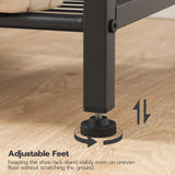 HOOBRO 12-Tier Shoe Rack, Large Capacity Shoe Storage Organizer for 35-45 Pairs of Shoes, Standing Shoe Shelf with Slanted Shelves, for Entryway, Closet, Hallway, Rustic Brown and Black BF51XJ01 HOOBRO