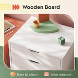 DEVAISE 7-Drawer Chest, Wood Storage Dresser File Cabinet with Wheels, White DEVAISE