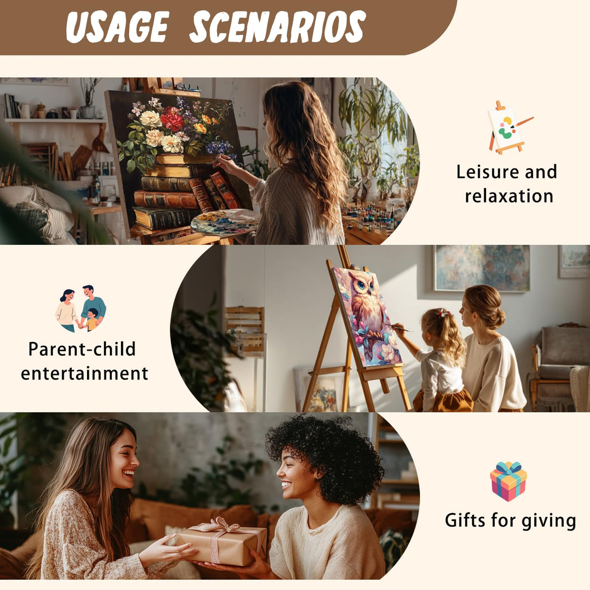 XTCIXAL Christmas Paint by Numbers Kit for Adults, Boots Paint by Number for Adults, Beginners Acrylic Canvas Painting Kits for Home Wall Decor 16x20 Inch XTCIXAL