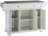 Crosley Furniture Alexandria Kitchen Island with Solid Grey Granite Top - White Crosley Furniture