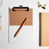 Hongri Plastic Clipboards Set of 6, White Small Clipboard Standard A5 Size Memo Clipboards for Students, Kid, Women, Office, Home, Low Profile Clip, Mini Clipboard Size 6" x 9", White Hongri