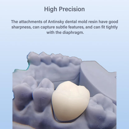 Antinsky Temporary Dental Model Resin for DLP LCD 3D Printer Resin 405nm High Precision High Hardness Fast Cure Time Teeth Textured Appearance Teeth Color A1 500g