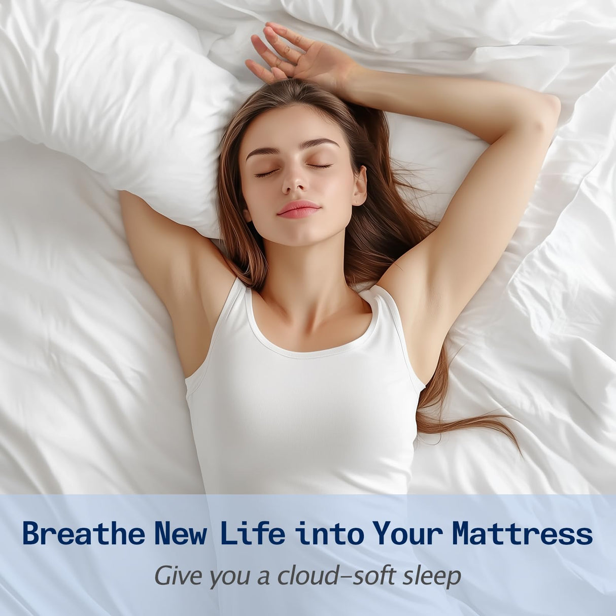 SOPAT Mattress Topper Queen Size Extra Thick Mattress Pad 8-21" Deep Pocket Soft Down Alternative Fill Mattress Protector Pillow Top Mattress Cover (60x80 Inches, White) SOPAT