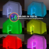 CZGBRO Inflatable Nightclub, Portable Air Cube Tent, Inflatable Night Club Square Gazebo Event Room Tent House for Event Exhibition Wedding Business/Private Use(White, 20 * 16.5 * 14FT) CZGBRO