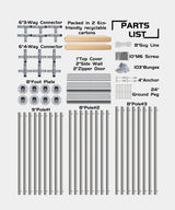 GAOMON 13x20 Ft Heavy-Duty Carport with Detachable Sidewalls, Front and Rear Doors, Sandbags and All-Season Waterproof Fabric Suitable for Cars, Boats, Trucks and Motorcycles (Silver Grey) GAOMON