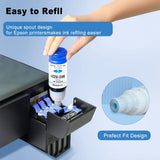 Ankink 502 T502 Ink Refill Bottles Replacement for Epson Ecotank ET 2850 ET-2760 ET-4760 ET 2750 ET-3760 ET-15000 ET-4850 ET-3710 ET-3850 ET-3750 ET-3830 ST-4000 ST-2000 Printer (3BK C M Y) Ankink