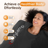 Comfytemp Infrared Sauna Blanket 35" X 78" Extra Large, Support Dual Zone Temperature Control & App Control — Smarter & Safer Portable Sauna Blanket, Low EMF, for Sweating, for Mom Comfytemp