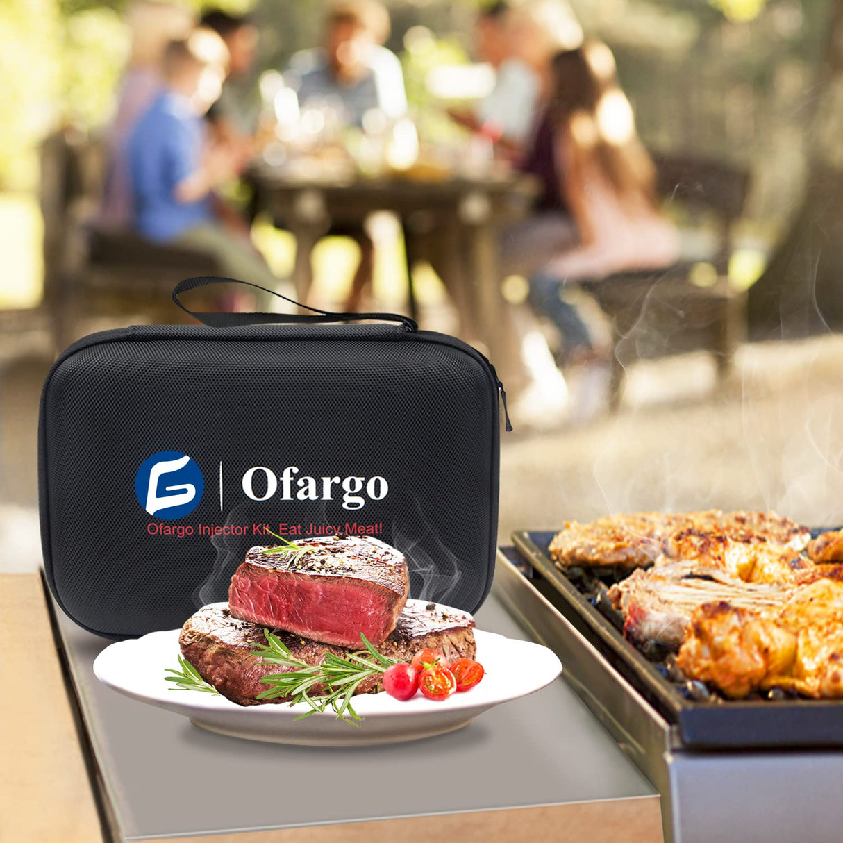 Ofargo Meat Injector, Meat Injectors for Smoking with 3 Marinade Injector Needles; Injector Marinades for Meats, Turkey, Brisket; 2-oz Ofargo