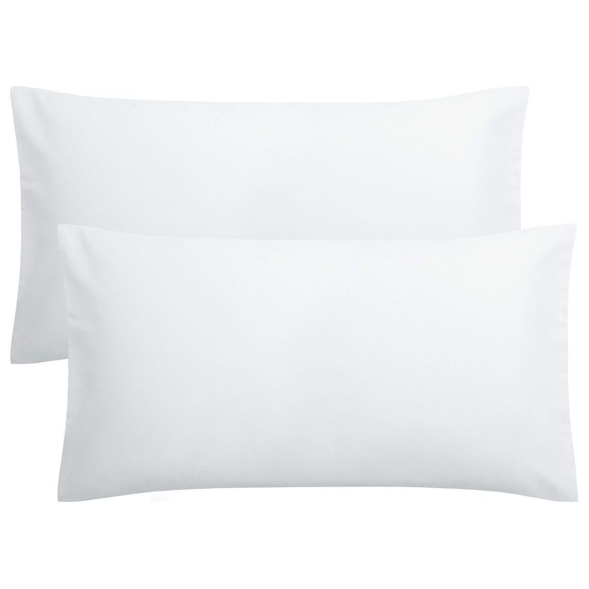 FLXXIE 2 Pack Microfiber King Pillow Cases, 1800 Super Soft Pillowcases with Envelope Closure, Wrinkle, Fade and Stain Resistant Pillow Covers, 20x36, White FLXXIE