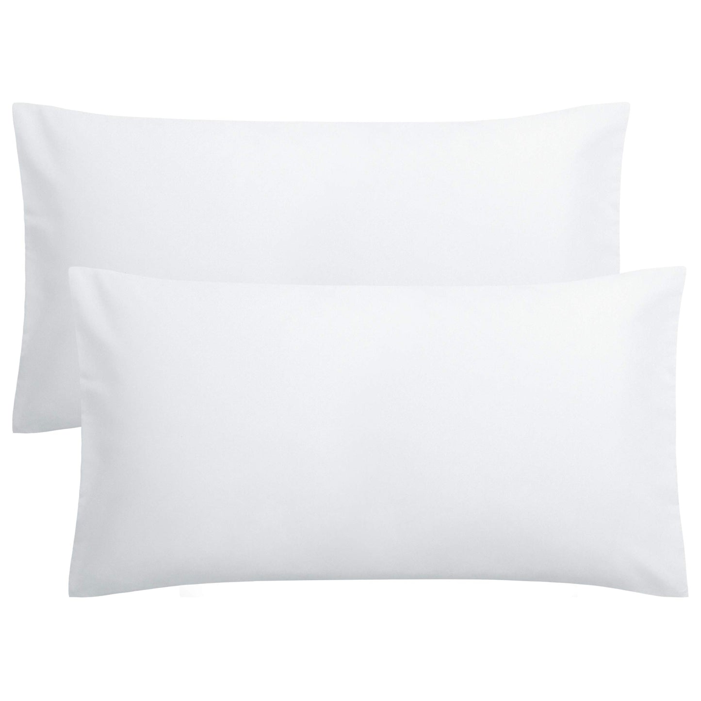 FLXXIE 2 Pack Microfiber King Pillow Cases, 1800 Super Soft Pillowcases with Envelope Closure, Wrinkle, Fade and Stain Resistant Pillow Covers, 20x36, White