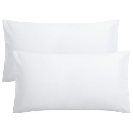 FLXXIE 2 Pack Microfiber King Pillow Cases, 1800 Super Soft Pillowcases with Envelope Closure, Wrinkle, Fade and Stain Resistant Pillow Covers, 20x36, White FLXXIE