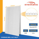 5 Pack Acoustic Panels,47.2x23.6x0.4 inch Acoustical Wall Panels,Large Soundproof Panels,Self-Adhesive Sound proof panels for walls,Acoustic Treatment for Recording Studio&Office Vertical,White EVENRISING