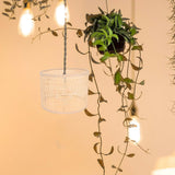 Baluue Rattan lampshade Drum lamp Shades Rattan Light Fixture Wicker lampshade Bedside lampshade lamp Victorian lamp Shade Hand Woven Rattan lamp Cover e27 Hanging Light kit Baluue