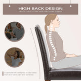 MCQ Upholstered Dining Chairs Set of 4, Modern Upholstered Leather Dining Room Chair with Nailhead Trim and Wood Legs, Mid-Century Accent Dinner Chair for Living Room, Kitchen, Dark Brown DUMOS