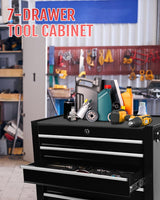 Fitenlor Tool Chest, Tool Boxes with 7 Drawers, Tool Cart with 7 Organizer Tray Divider Set & Wheels, Large Rolling Tool Box Organizer for Garage, Workshop, Home Crafts Fitenlor