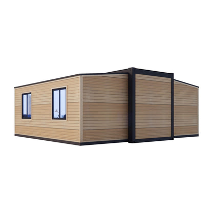 Barn Homes Expandable House with Bathroom and Kitchen, Foldable Tiny Home, 20ft & 40ft, Mobile House, Modular Homes, Container Homes, Tiny House to Live in, Cabin Prefab (40 FT) - WoodArtSupply