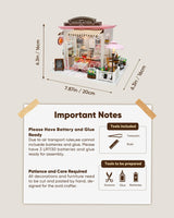 Miniature House Kit, Miniature Dollhouse for Beginners, Mayberry Street Miniatures, Model Building Craft Diorama Kit, Ideal Gifts for Birthday, Easter Christmas(Chocolate Shop) Flybean