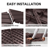 VANCASTLE Interlocking Floor Tiles, 12" x 12" Outdoor Flooring，All-Weather Waterproof Deck Tiles for Patio/Poolside/Garage/Gym, 1 Sq Ft Coverage per Tile, Easy to Install, Dark Brown/9 Pack VANCASTLE