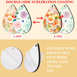 Duufin 120 Pcs Sublimation Earring Blanks with Earring Hooks and Jump Rings Heat Transfer Earring Blank Unfinished MDF Round & Teardrop Earring Blank for Christmas Valentine Halloween Women DIY Duufin