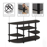 Furinno JAYA Simple Design Corner TV Stand, Espresso/Black Furinno