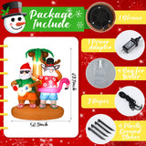 Bencailor 6.9ft Christmas in July Inflatable Outdoor Decorations Signs Summer Hawaiian Tropical Blow up Palm Tree Santa Claus on Beach Built-in LED Lights for Yard Garden Lawn Decor Party Favor Bencailor