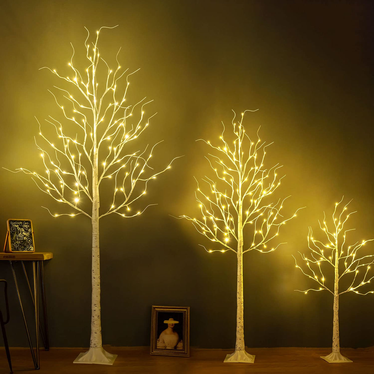 ZHOUDUIDUI Lighted Birch Tree, 6ft 96LED Birch Tree Lights,Artificial Twig Tree Light 9Modes Timer for Indoor Outdoor Christmas Halloween Easter Tree Home Party Wedding Decor,Warm & Cool White ZHOUDUIDUI
