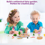 Fairy Garden Light Up Terrarium – DIY Craft Kit with LED for Girls Ages 4-8 | STEM & Art Gift for Kids, Ideal for Birthday or Holiday Ednzion