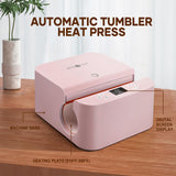 HTVRONT Auto Tumbler Heat Press Machine - Mug Heat Press Heat Up Fast & Even, Professional Tumbler Press High-Security for 2.95-3.18inch Sublimation Tumblers, Cups, Glasses and Mugs (Pink) HTVRONT