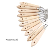 Suiwotin 10pcs Palette Knife Set, Stainless Steel Painting Knife Set, Wooden Handle Paint Spatula Painting Tools, Color Mixing Scraper Pallet Knife for Oil, Acrylic, Canvas Painting suiwotin