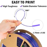 PLA Filament 1.75mm, 3D Printer Filament Silk Black Purple Color Changing, Silk PLA Filament, 3D Printing Filament 1.75 +/-0.02mm, 1kg OVVNYXE