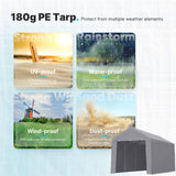 ADVANCE OUTDOOR Upgraded 10x20 ft Heavy Duty Steel Carport, Adjustable Height from 9.5 to 11 ft, Car Canopy Garage Party Tent Storage Shed Boat Shelter Portable with Sidewalls and Doors,Gray ADVANCE OUTDOOR