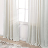 KOUFALL Extra Long 108 Inch Curtains Drapes for Farmhouse Living Room,Linen Sheer Wide Curtain Set for Large Window 2 Panels,52 Inch Width by Size 108 Length,Cream KOUFALL