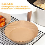 Ailun Air Fryer Paper Liners 8inch, 100PCS Non-Stick Parchment Paper,Oil Resistant,Disposable Food Grade Free of Bleach Paper Round for 5-8 QT Air Fryer Baking Roasting Microwave Ailun