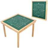 MJTABLE Folding Mahjong Table,Card Tables Folding Square 34.64 * 34.64" for 4 People, Wear-Resistant Desktop for Mahjong, Wooden Poker Blackjack,A MJTABLE