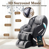 RESTREAL 4D Massage Chair Full Body, Zero Gravity SL-Track Shiatsu Electric Massage Chair Recliner, Airbag Massage, Deep Yoga Stretch with Heat Body Scan Bluetooth Foot Roller, Extendable Footrest RESTREAL