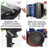 Housolution Universal Table Vise 3 Inch, 360°Swivel Base Bench Clamp Home Vise Clamp-On Vise Repair Tool Portable Work Bench Vise for Woodworking, Cutting Conduit, Drilling, Metalworking - Black Housolution