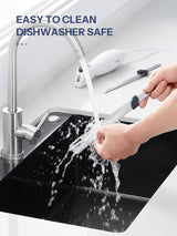 Reemix Electric Knife, Z3042 Electric Knife Set for Carving Meats, Poultry, Bread, Crafting Foam & More, 2 Blades for Meats & Bread, Fork Included (White) Reemix